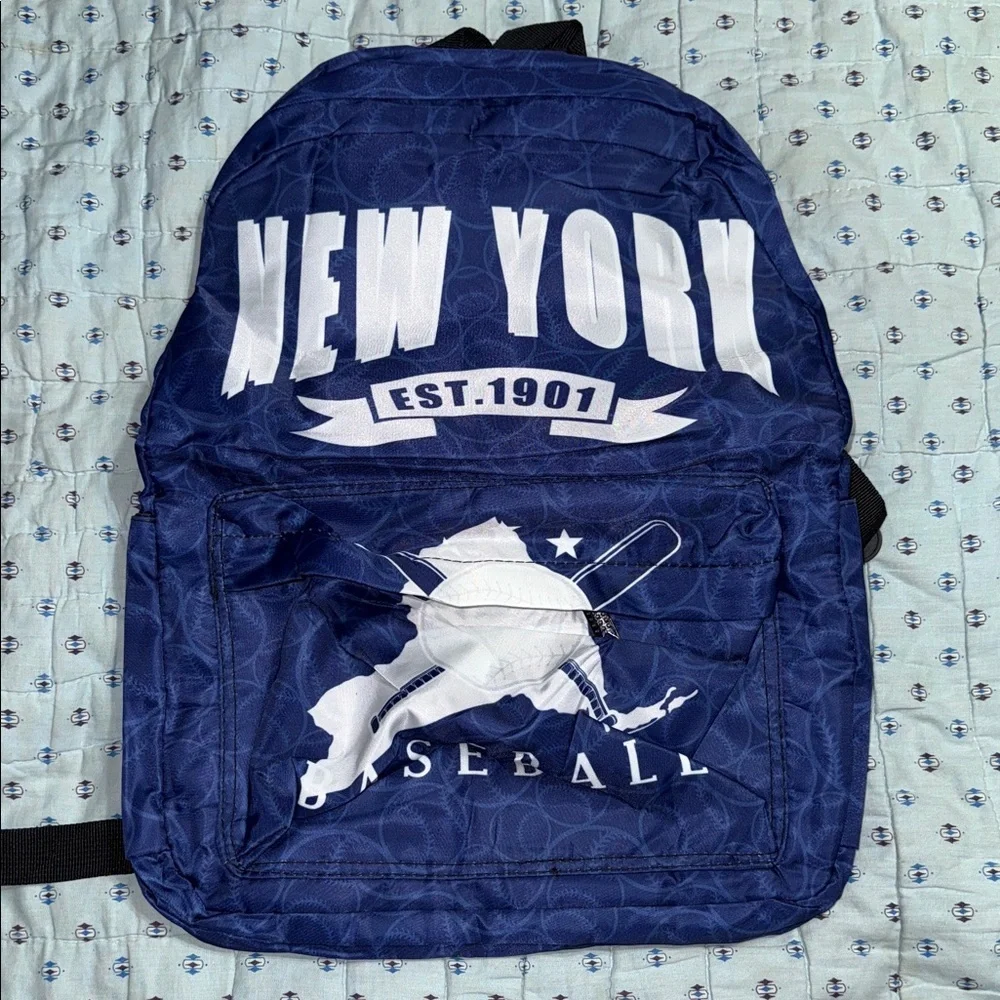 New York Baseball Blue Backpack
